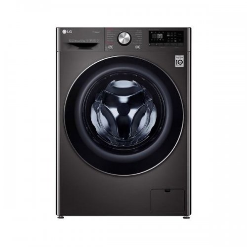 LG F4V9BWP2E Front Load Washing Machine, 12KG - Black