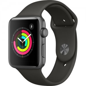 Apple Watch Series 3 42mm Smartwatch (GPS Only, Space Gray Aluminum Case, Gray Sport Band photo