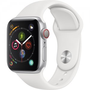 Apple Watch Series 4 (GPS Only, 40mm, Silver Aluminum, White Sport Band) photo
