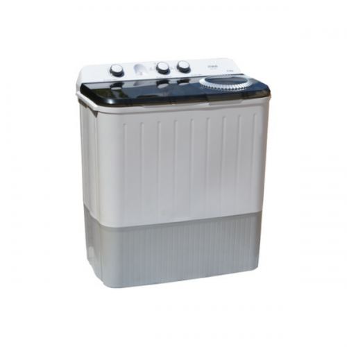 MIKA Washing Machine, Semi-Automatic Top Load, Twin Tub, 9Kg, White & Grey - MWSTT2209