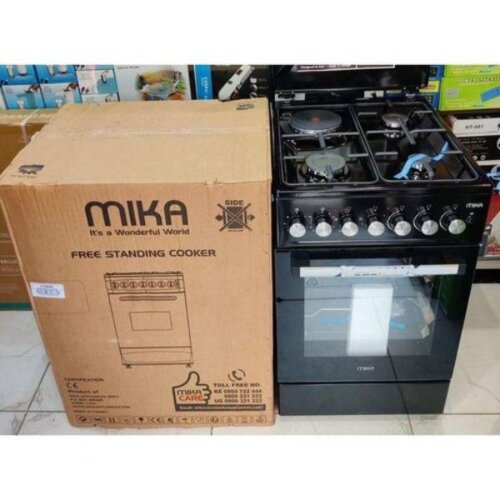 Mika Standing Cooker 50x60cm, 3 Gas + 1 Electric Burner – MST5060U33PFB