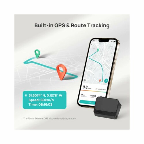 70mai Dash Cam Lite, 1080P Full HD, Smart Dash Camera