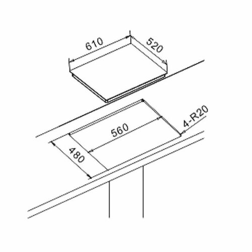Newmatic PM640STGB Built In Cooker Hob