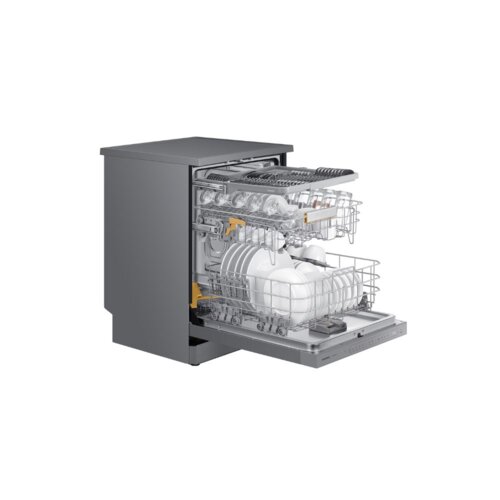 Samsung 14 Place Setting Freestanding Dishwasher – Silver, Auto Door Open Dry, 42dBA Noise Level , DW60BG750FSL