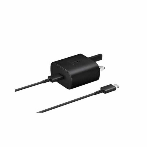 Samsung 25W USB Type-C Fast Charging Wall Charger (Black/White) Adapter By Samsung