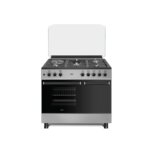 MIKA 90cm X 60cm Standing Cooker Mirror Black Hob MST9041WEG4SB By Mika