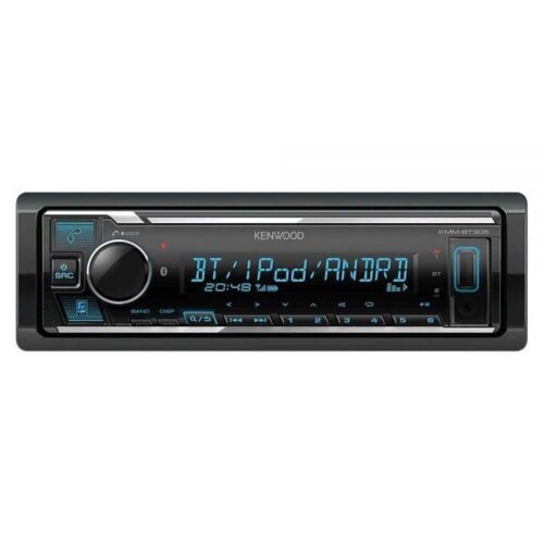 Kenwood KMM-BT408 - 1-DIN Car Stereo, Bluetooth, USB Media Playback