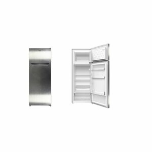 MIKA Refrigerator, 211L, Direct Cool, Double Door, Shiny SS MRDCD211XSF photo