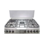 Mika Standing Cooker, 90cm X 60cm, 4 + 1, Electric Oven, With A Gas Compartment, Half Inox - MST90PU41HI/GCW By Mika