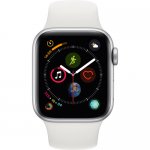 Apple Watch Series 4 (GPS Only, 40mm, Silver Aluminum, White Sport Band) By Apple