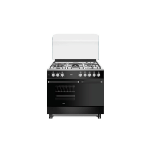 Mika MST9041WEG6BX Standing Cooker: 90cm X 60cm, 4 Gas Pool Jet Burners (1 Wok) + 1 RAPID Hot Plate