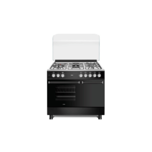 Mika MST9041WEG6BX Standing Cooker: 90cm X 60cm, 4 Gas Pool Jet Burners (1 Wok) + 1 RAPID Hot Plate By Mika