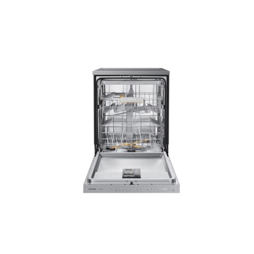 Samsung 14 Place Setting Freestanding Dishwasher – Silver, Auto Door Open Dry, 42dBA Noise Level , DW60BG750FSL