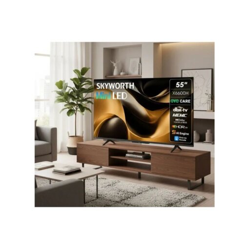 Skyworth 65X6600H 65 Inch QD-MiniLED Google Smart TV – 4K Ultra HD, Dolby Atmos, HDR10+