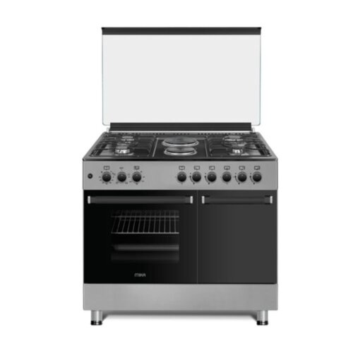 MIKA 90x60cm Standing Cooker 4 Gas + 2 Hot Plates MST9042EG4SB By Mika