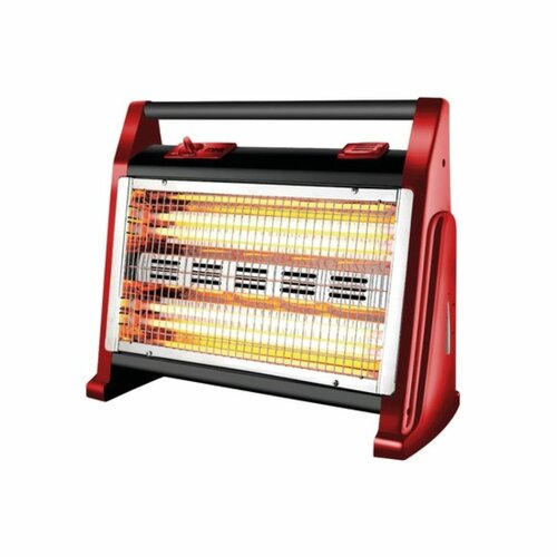 MIKA Quartz Heater, 800-1600W, Red & Black MH301 By Heaters