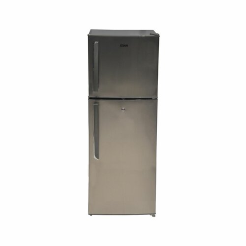 MIKA MRDCD138XLB Fridge, 138L, 2 Door Top Mount Freezer, Defrost (Direct Cool), Inox Line Brush