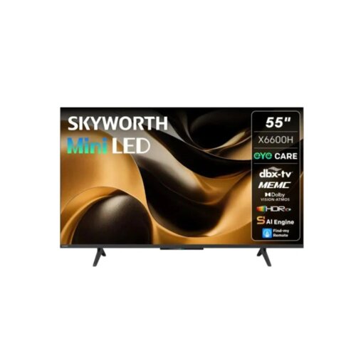Skyworth 55 Inch QD-MiniLED Google Smart TV 55X6600H – 4K Ultra HD, Dolby Vision, Dolby Atmos By Skyworth