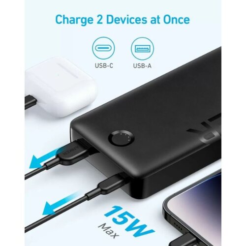 Anker 20K 15W Power Bank – Fast Charging, 20000mAh Capacity