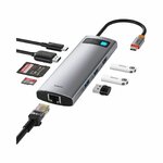 Baseus 8-in-1 USB C Hub Docking Station By Hubs/Cables