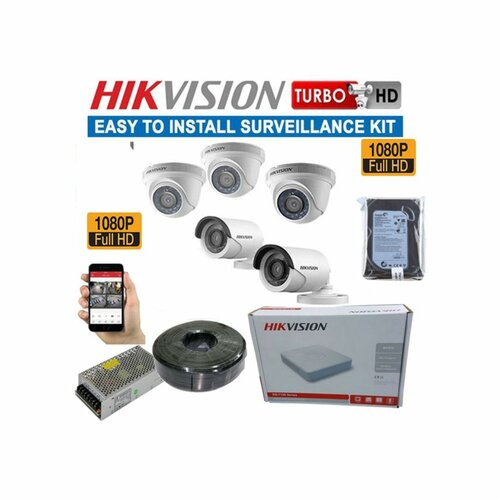 Hikvision 4 Channel 1080P Full HD 2MP CCTV Cameras Kit With 1TB HDD By Hikvision