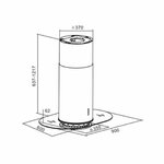 Newmatic H98.9M Island Chimney Hood By Newmatic