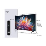 TCL 75 Inch QLED 4K Smart TV 75T6D – Stunning 4K Resolution, Dolby Atmos, Fire TV OS 8 By TCL