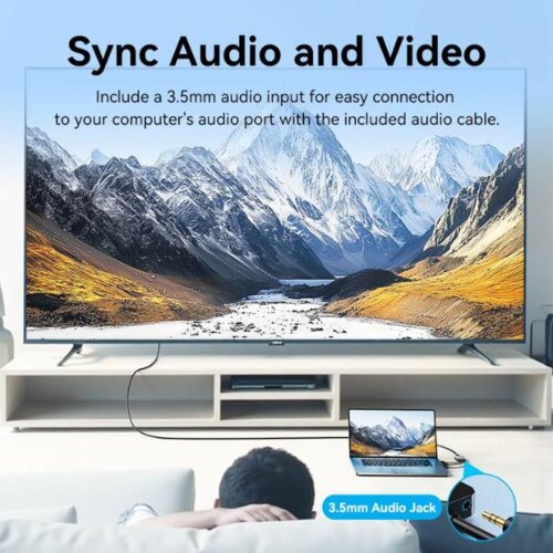 Vention VGA To HDMI Converter With Audio & Power – Black (Model ACN)