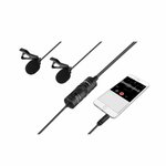 BOYA BY-M1DM Dual Omni-directional Lavalier Microphone By BOYA