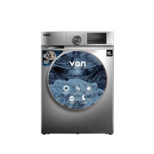 Von VWM-10FVTS Front Load Inverter Washing Machine, Silver - 10KG photo