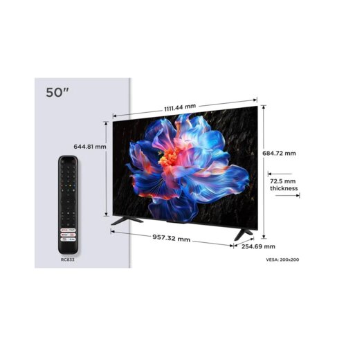 TCL 50 Inch 4K Google Smart TV With Dolby Atmos 50V6D Premium Picture And Sound For Every Home