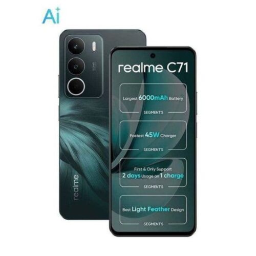 Realme C71 8GB RAM 256GB ROM 6300 mAh Battery 4G 6.67 Inch