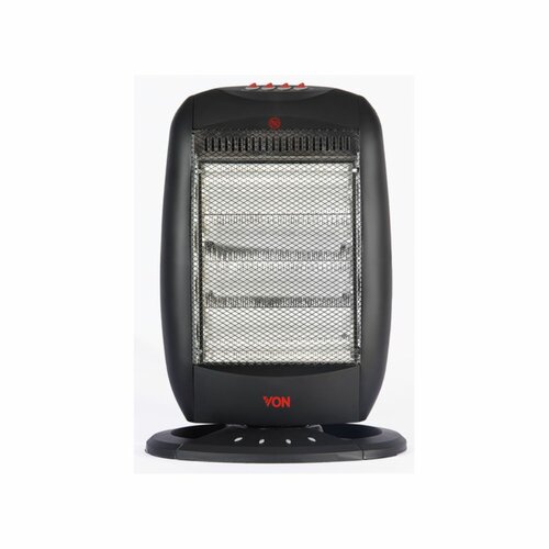 Von VSHJ16QK Quartz Heater, With Oscillation, 1600W - Black
