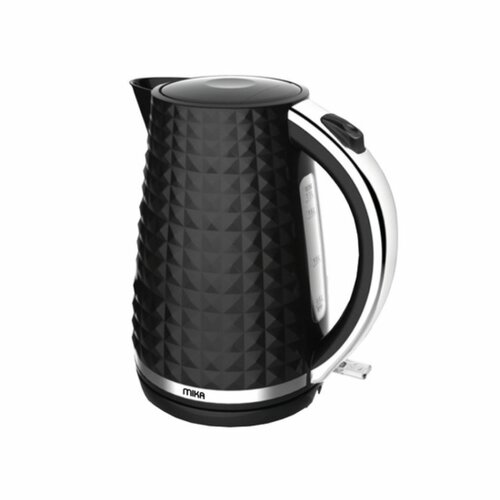 MIKA MKT1304 Kettle, 1.7L, Plastic, 360º Cordless, Black With S.S. Trim