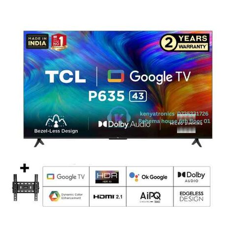 TCL 55 Inch 4K 55P635 P635 GOOGLE SMART TV - EDGELESS DESIGN (2023) By TCL