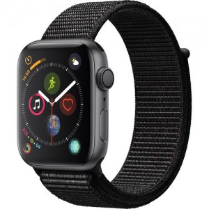 Apple Watch Series 4 (GPS Only, 44mm, Space Gray Aluminum, Black Sport Loop) photo
