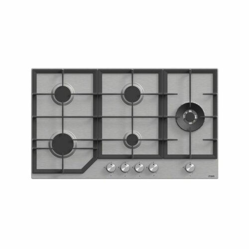 MIKA MGH91502FXW Built-In Gas Hob, 90cm, 5 Gas With WOK, S.S