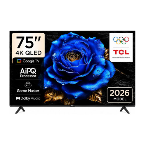 TCL 75 Inch QLED 4K Smart TV With Dolby Atmos And Google TV – 75T6D (2026 Model) By TCL