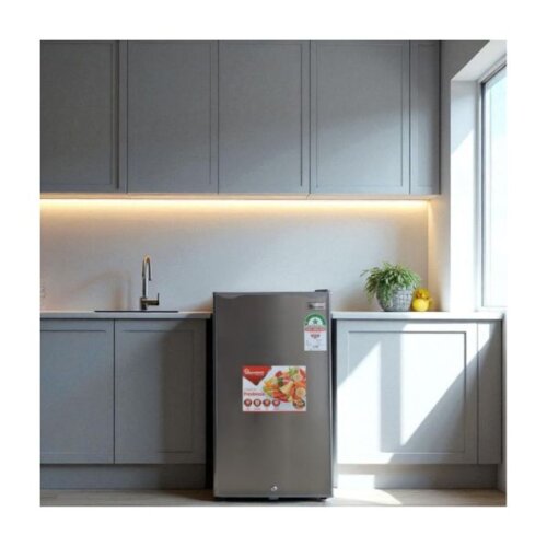 Ramtons 90L Single Door Direct Cool Fridge - Titan Silver, RF/256