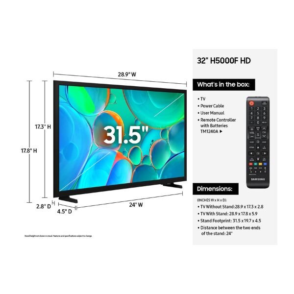Samsung 32 Inch Smart LED TV - 32H5000F by Samsung — view 5