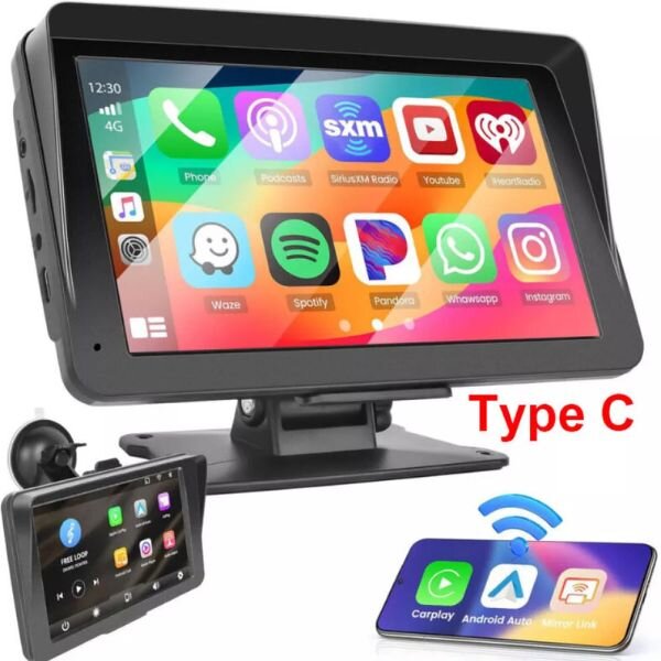 KFC-ST01 – 7-Inch Touchscreen, Bluetooth, Apple CarPlay by Car Radio — view 2