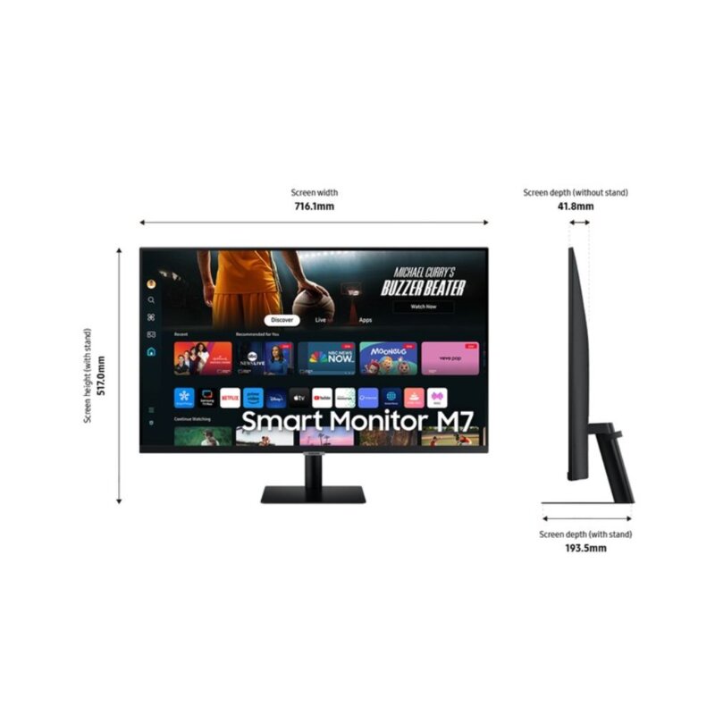 Samsung 32-Inch M7 4K Smart Monitor – LS32DM702UMXUE by Samsung — view 4