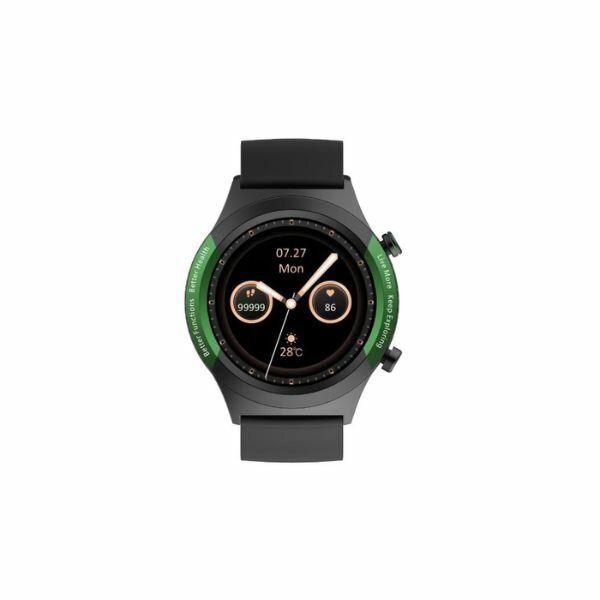 Oraimo Watch R Heart Rate Monitoring Waterproof Smart Watch-Green / Silver / Dark by Other