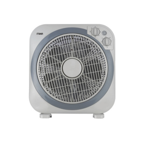 MIKA 12 Inch Box Fan Square, Light & Dark Grey MFB1212GR