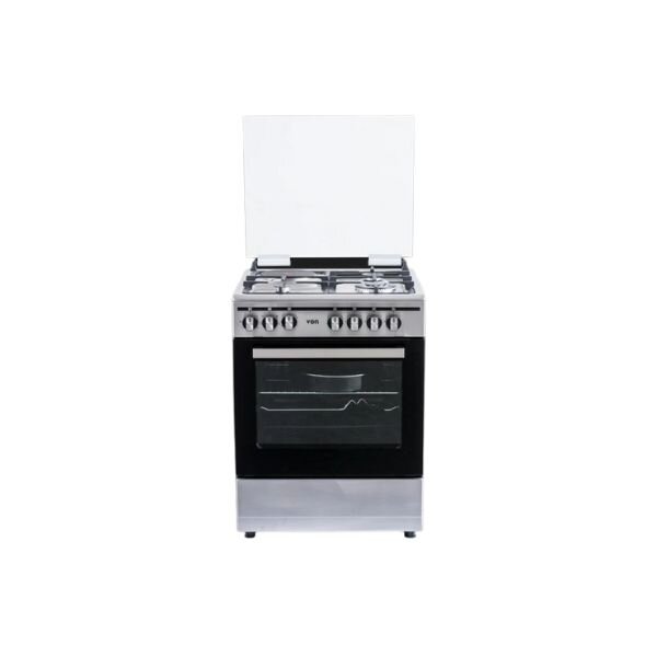 Von Cooker 3 Gas + 1 Electric - VCF663151FSY Thick Enamel Inox Grey by Von