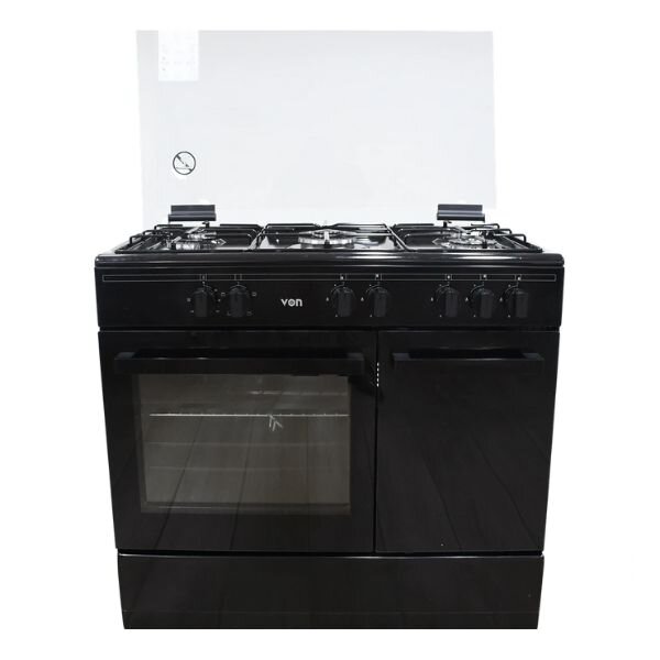 Von 5 Gas Cooker - VCF965031NSK, Black by Von — view 2