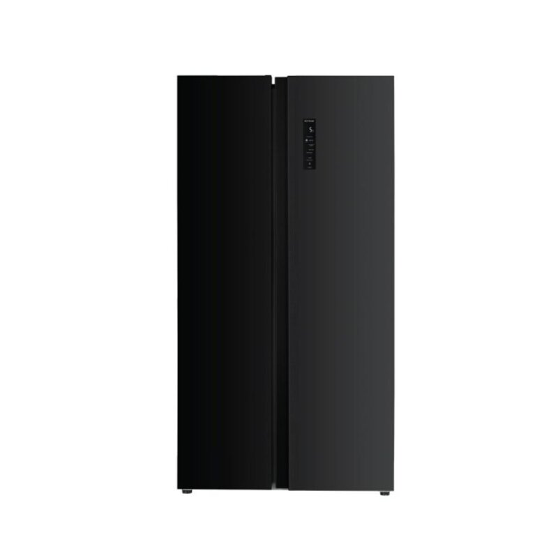 MIKA 529L Side By Side No Frost Black Glass Fridge MRNF2D529GBV by Mika