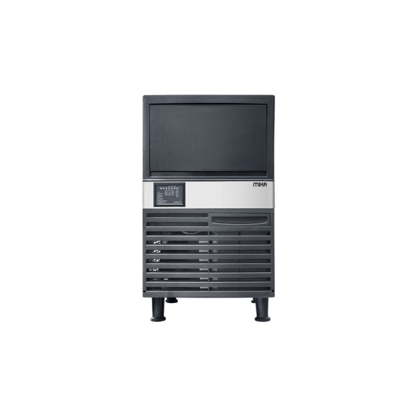 MIKA MIC1D3615X Ice Maker: 36kg Capacity, Dual Option, Stainless Steel & Black by Mika