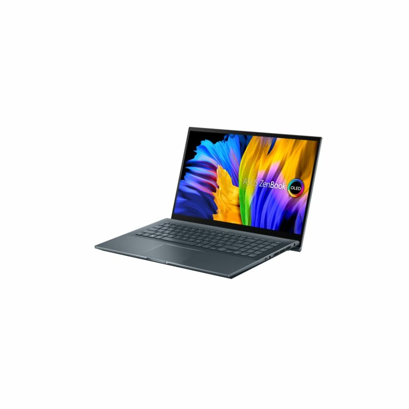 ASUS ZenBook Pro 15.6" FHD Touchscreen Laptop, AMD Ryzen 7 5800H, 16GB RAM, 512GB SSD, Windows 11 Pro, Pine Gray, UM535QE-XH71T by Asus — view 2