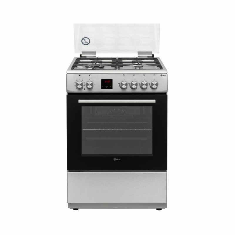 SCL 60cm Gas And Electric Cooker 3 Gas 1 WOK BURNER– Model SCL-FC664SI by SCL